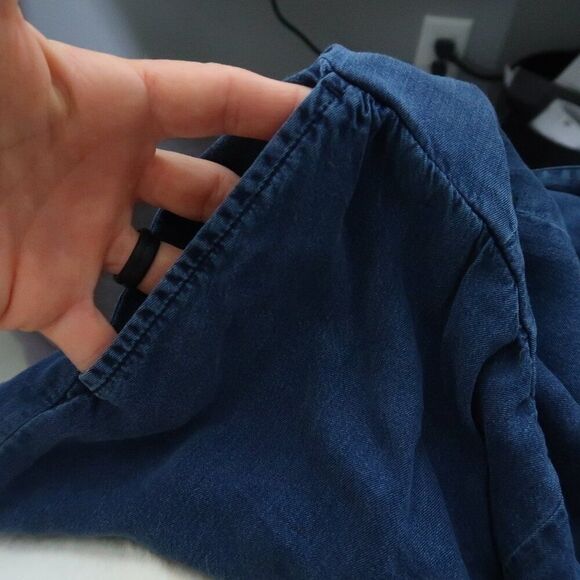 OLD NAVY BLUE DENIM SPAGHETTI STRAP ROMPER WITH POCKETS SIZE XS - Picture 6 of 8